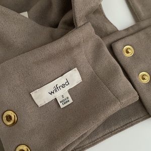 Wilfred crop suede top